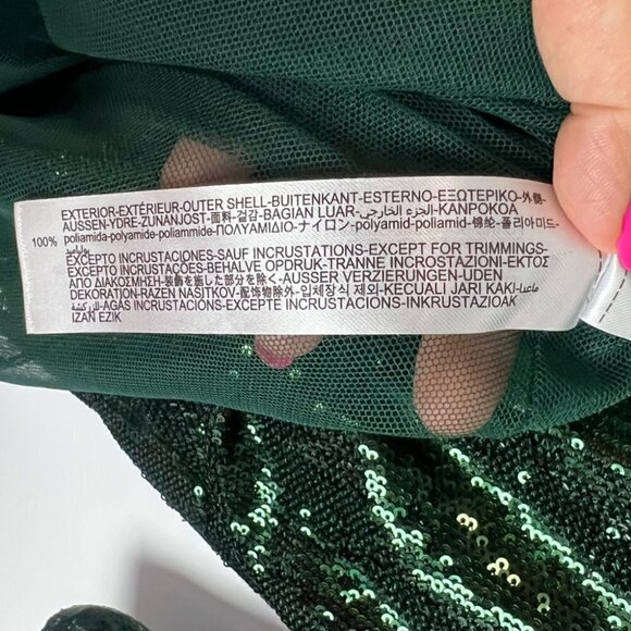 Nwt - Zara, Women’s Sequin Mini Dress - Green. Size: M. - Picture 10 of 15